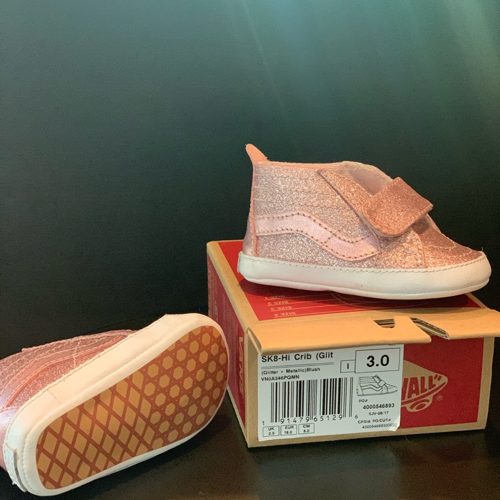 Vans sparkle crib shoes